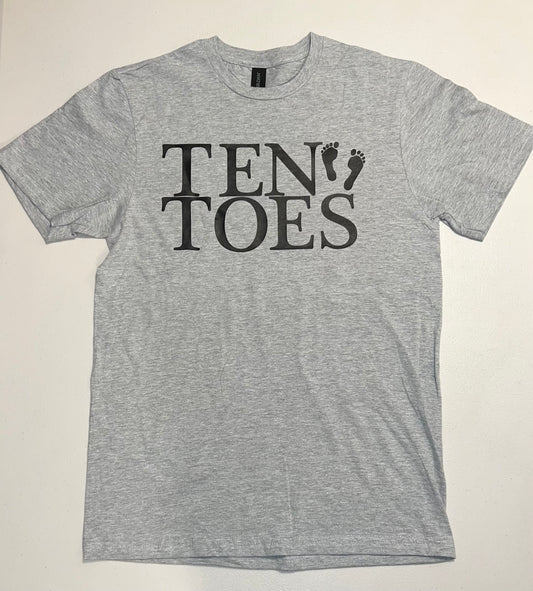 Ten Toes Grey/Black Tee