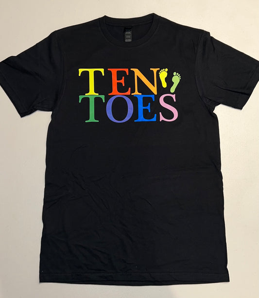 Ten Toes Black/Multicolor Tee