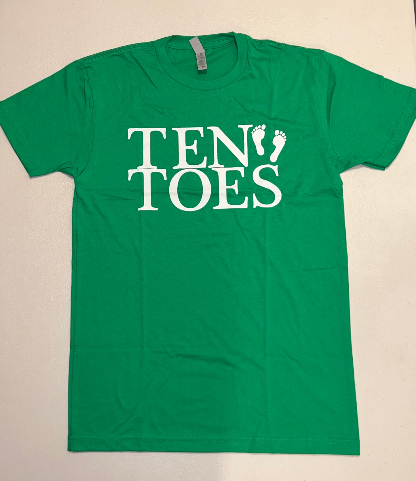 Ten Toes Green/White Tee