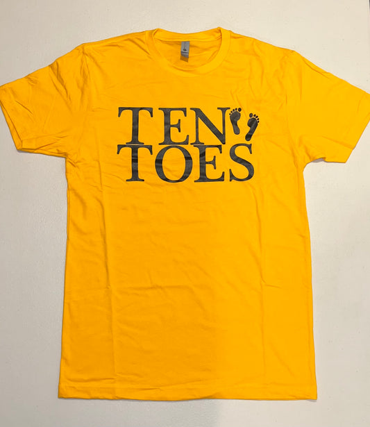 Ten Toes Yellow/Black Tee