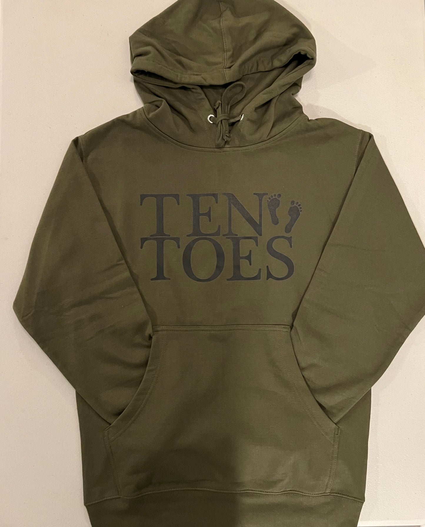 Olive Green Ten Toes Hoodie