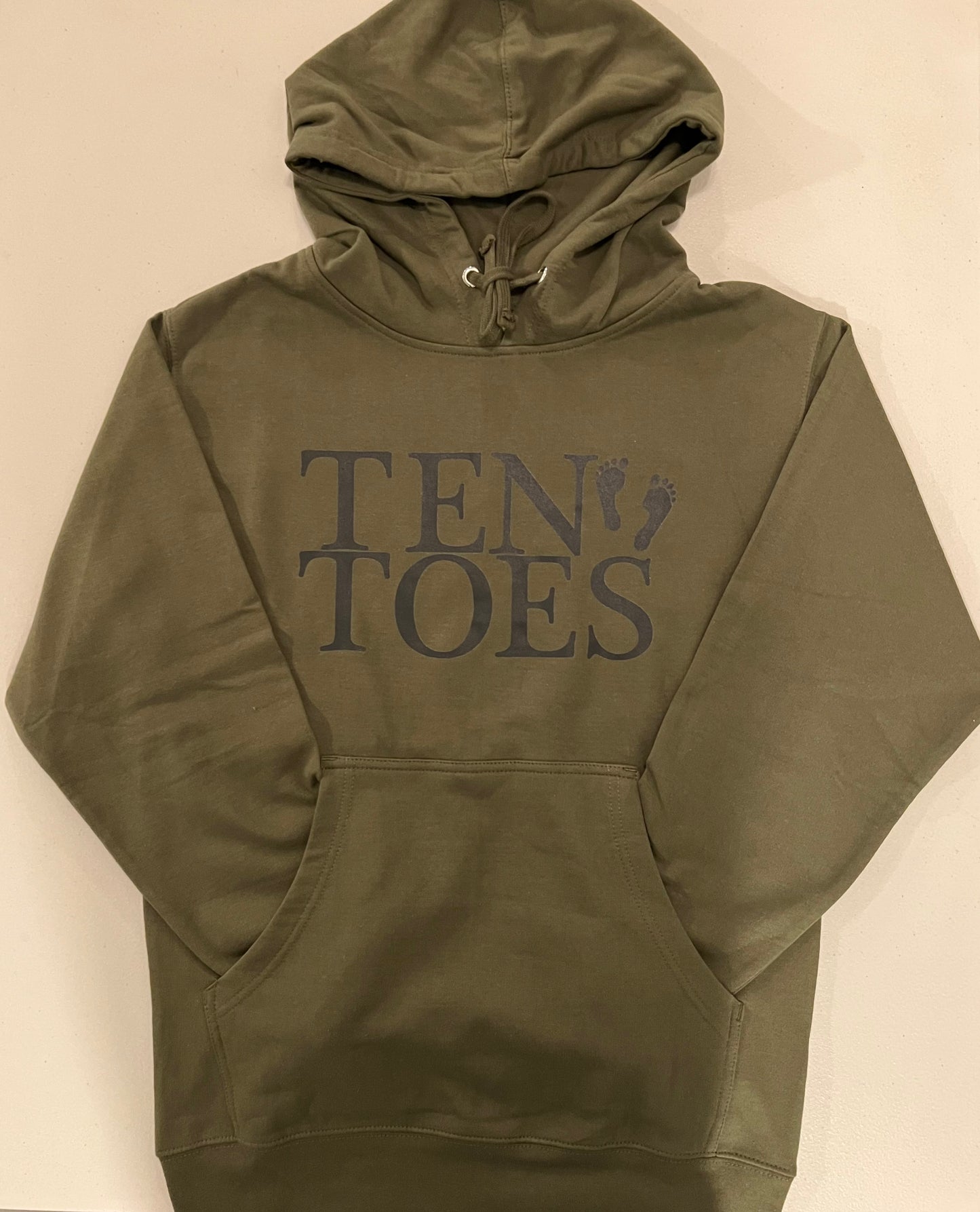 Olive Green Ten Toes Hoodie